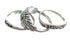 Silver Turquoise Stackable Ring Set Size 5-1/4 AX87348